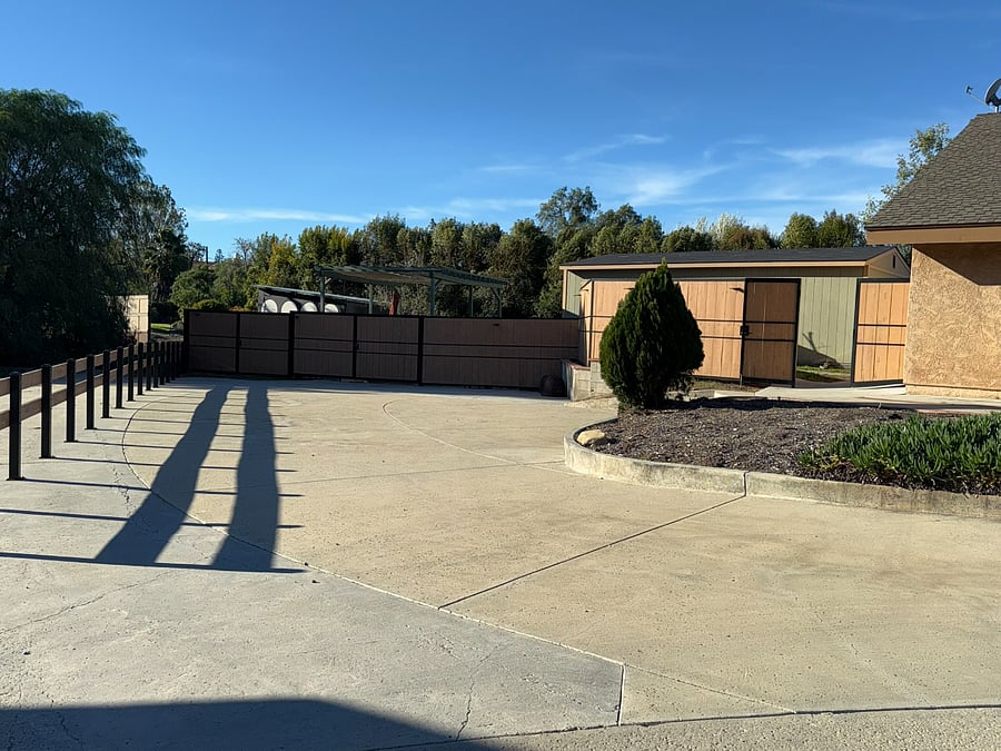Parking up to 3 cars to left of opened gate - The opened gate will be your private entry