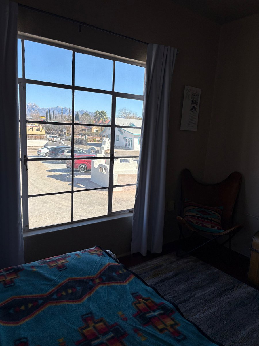 View from master bedroom. You can see all the way to the mountains. 