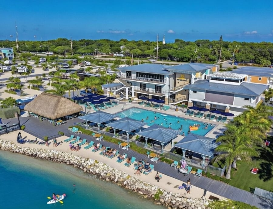 Resort pool and waterfront