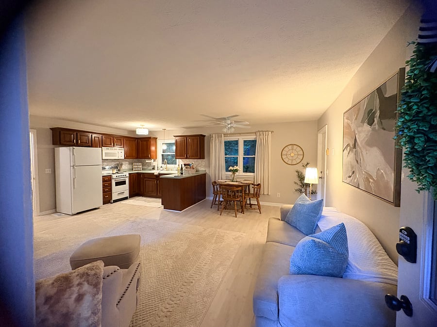 Living room from apartment entrance