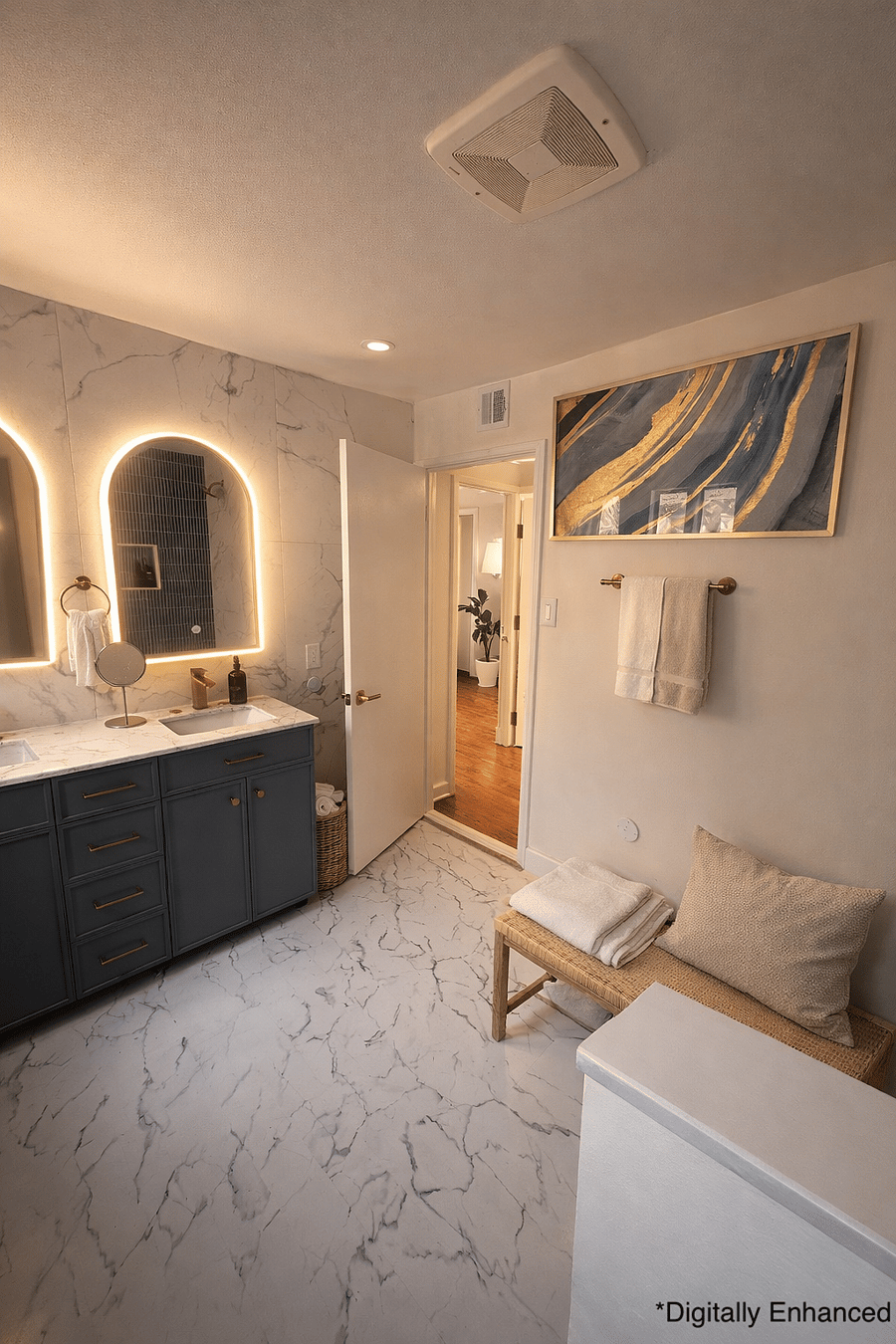 Treat yourself to a steam shower in your spa-like custom bathroom.