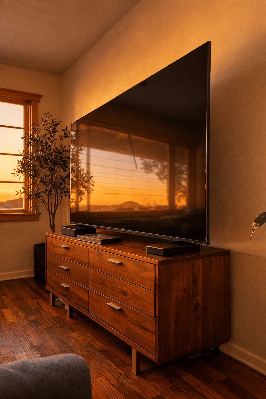75" 4KUHD TV is perfect for a relaxing movie night!