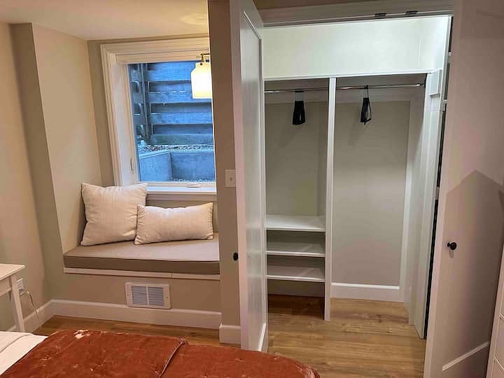 Great closet space and separate drawer chest
