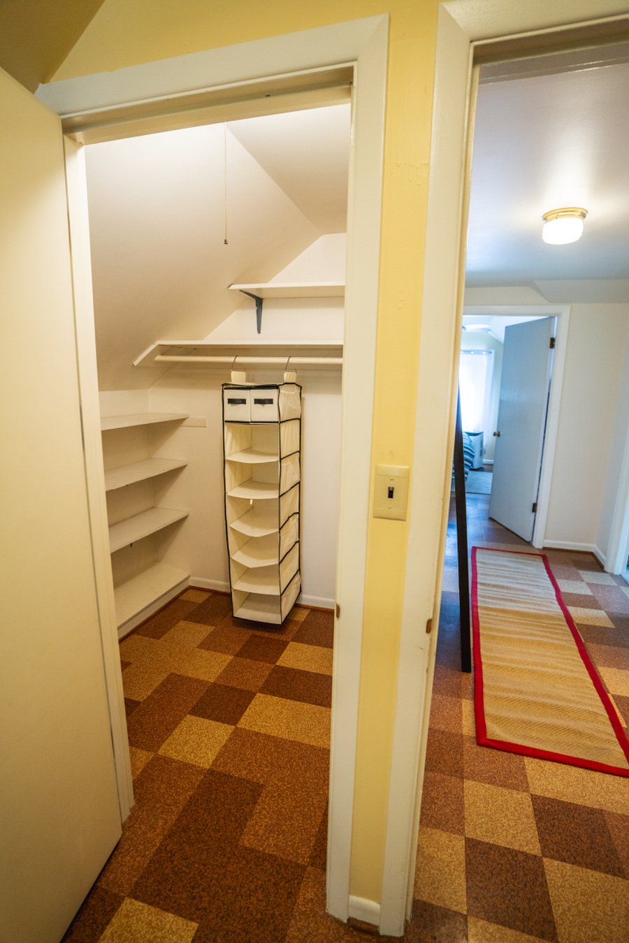 Upstairs, east bedroom, walk-in closet