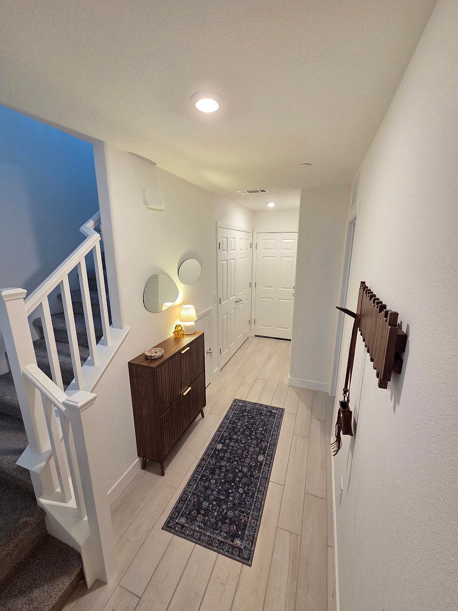 Entryway - Shoe cabinet and coat rack downstairs