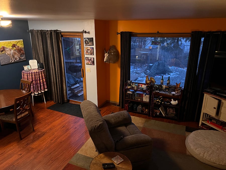 Living and dining area.