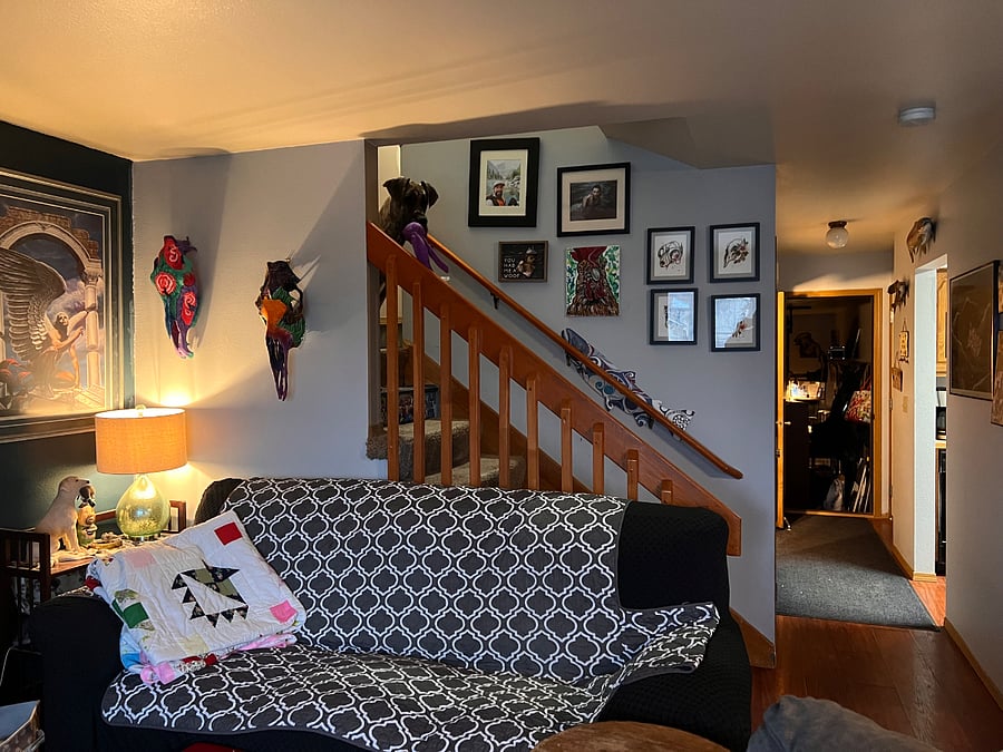 Living room and stairs