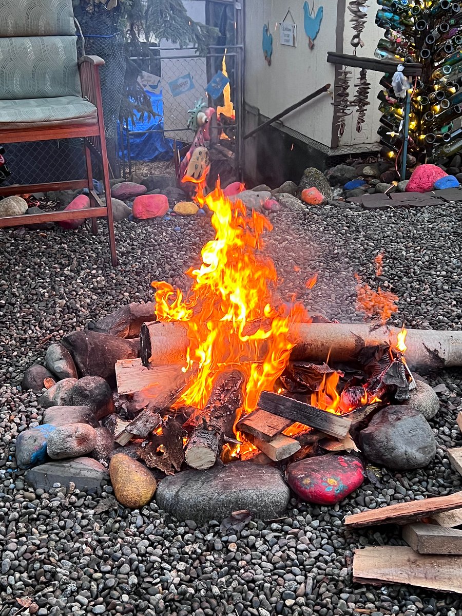 Sit by the fire with me!