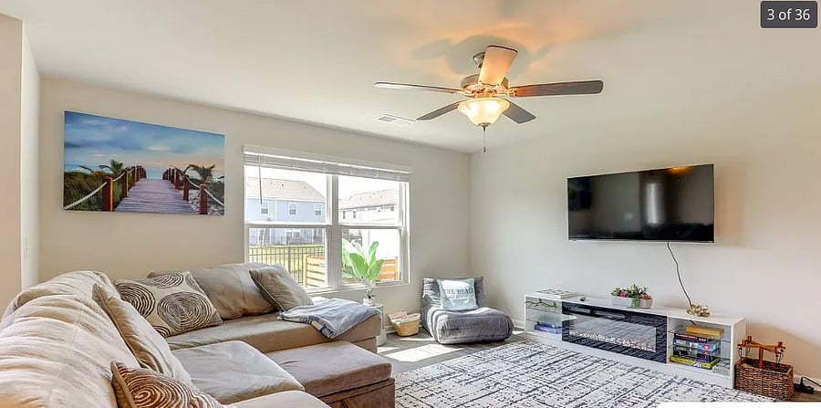 Relaxing Living Room with 4K Smart TV