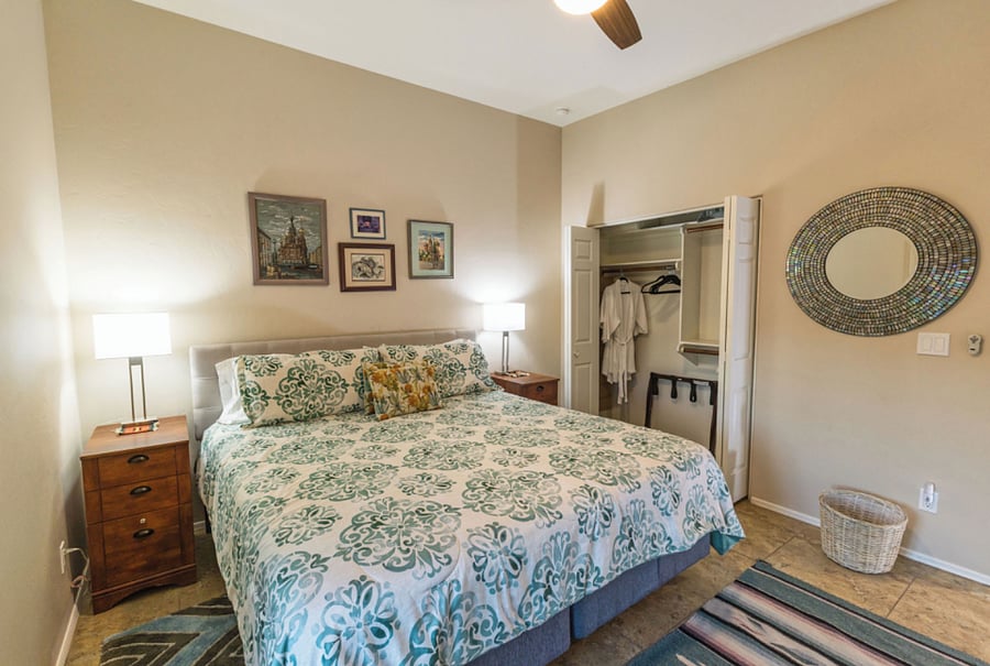 King bedroom with full closet