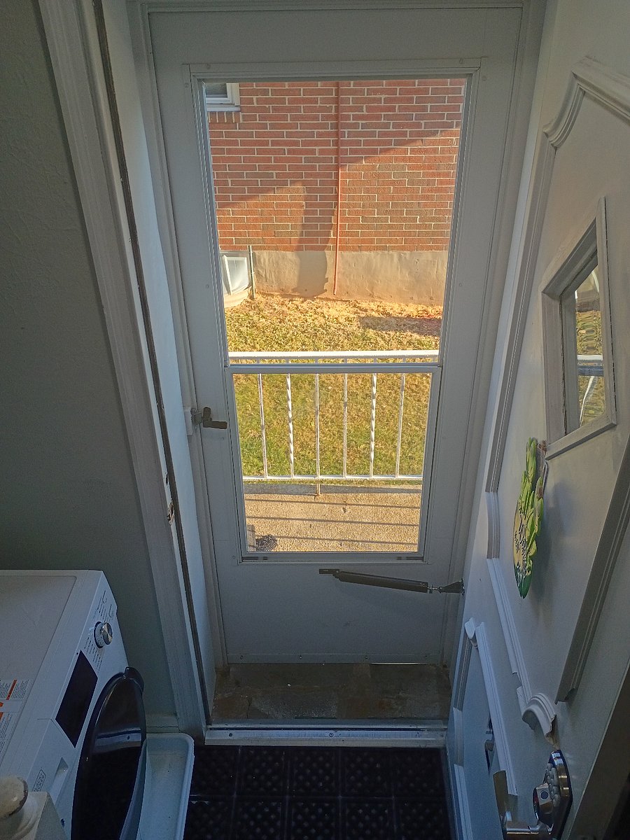 Separate Side Private Entrance, Stair Hallway, & Washer/Dryer combo 