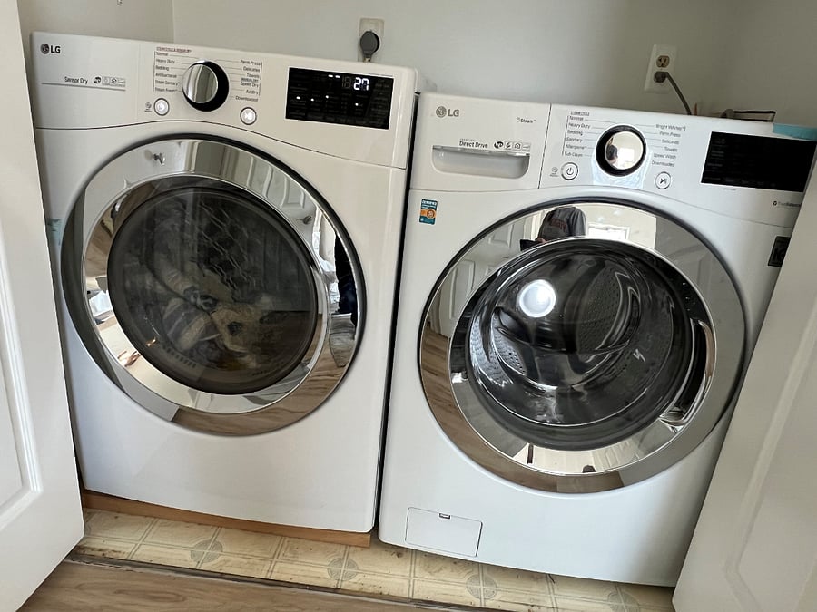 Washer and dryer for our guests use in the primary bedroom