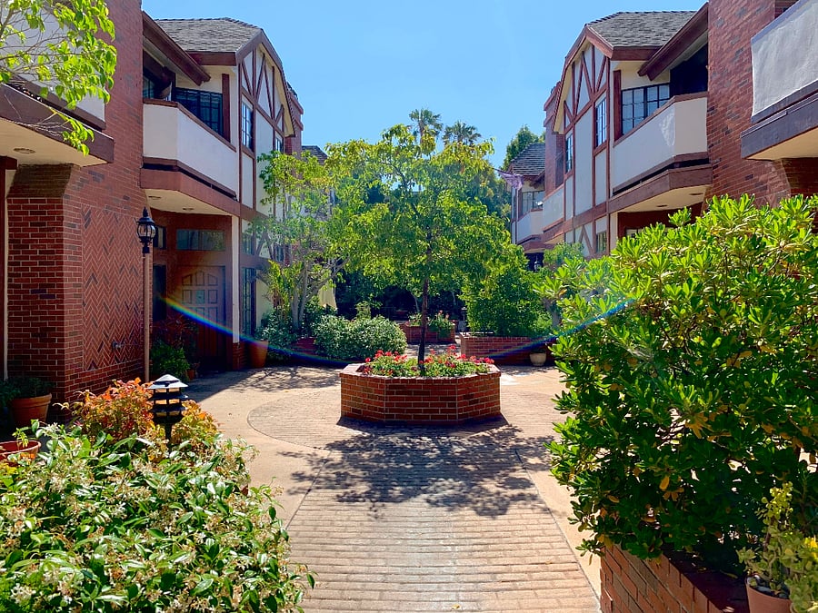 The courtyard--taken a few years ago.