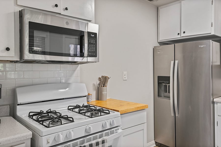 Stocked with all the essentials you need for home-cooked meals while on assignment.