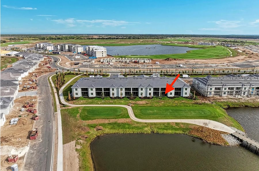 Condo is complete and new but development is undergoing construction.