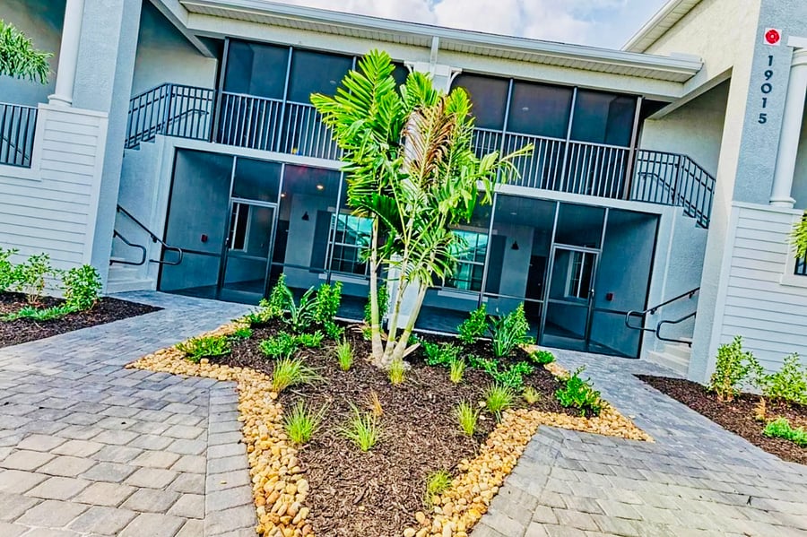 Main walkway to condo