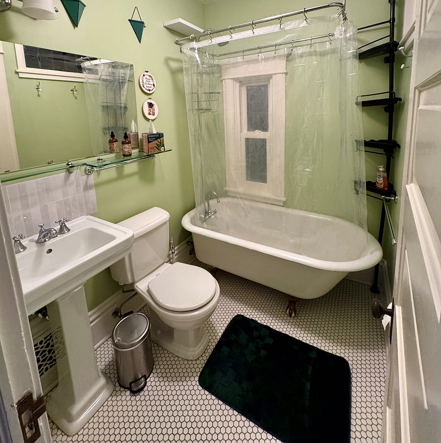 Upstairs Bathroom with Clawfoot tub