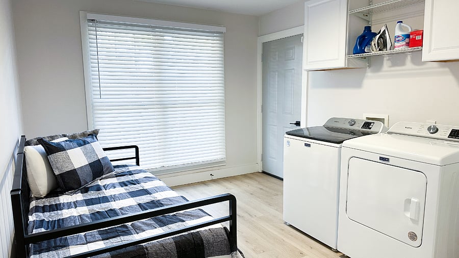 Laundry room with Twin Trundle Bed