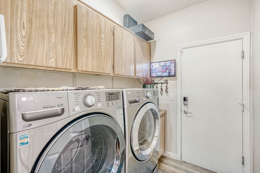 Laundry Room with full size machines