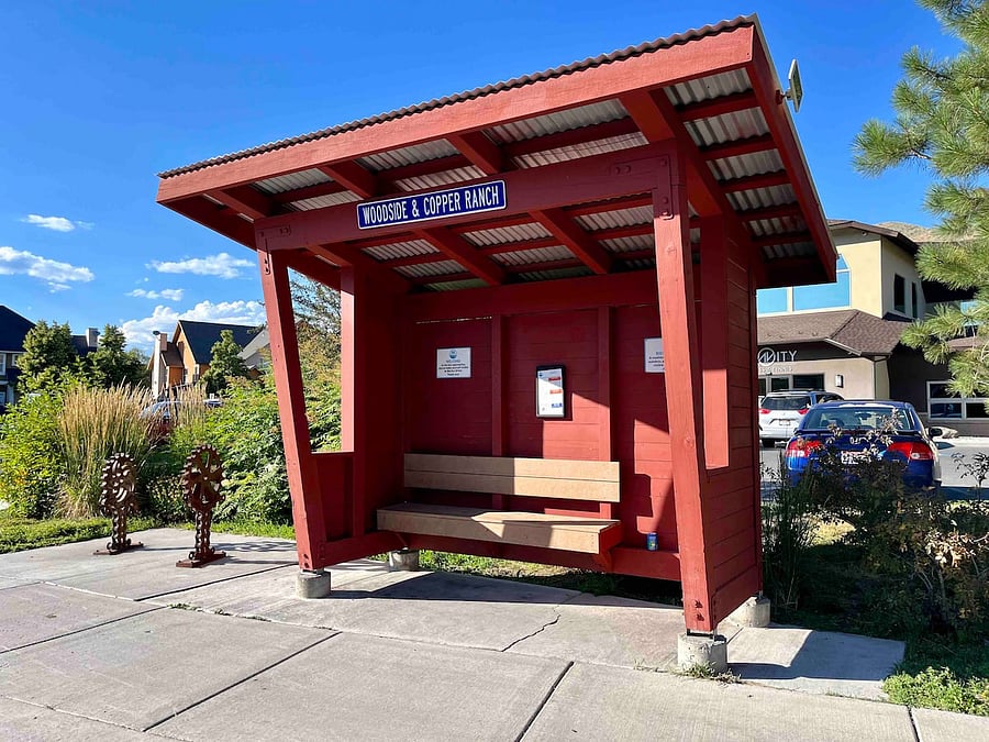 Northbound bus stop across the street