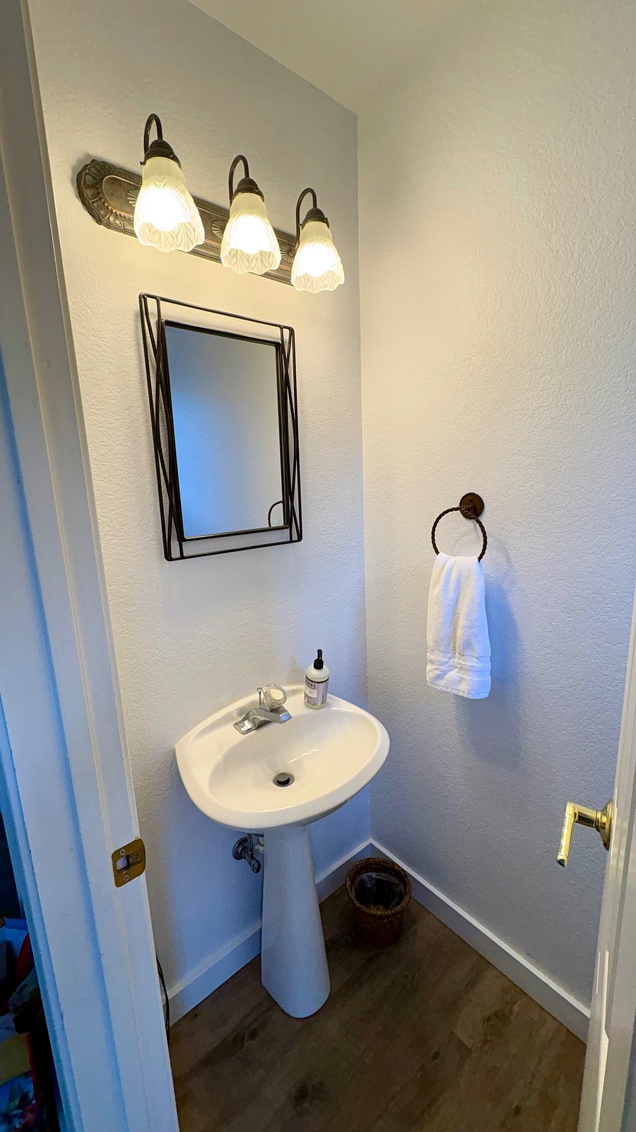 half bathroom sink downstairs