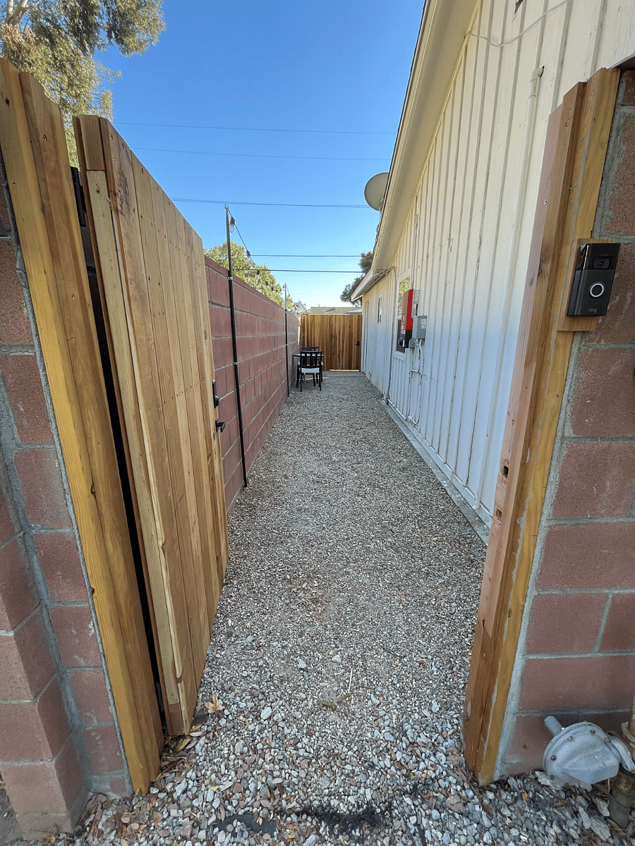 Outdoor entrance w/ private Ring Doorbell and security