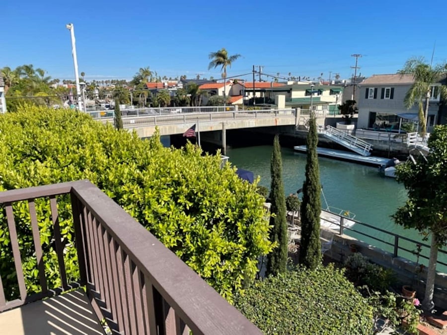 Master bedroom balcony overlooking the Canal