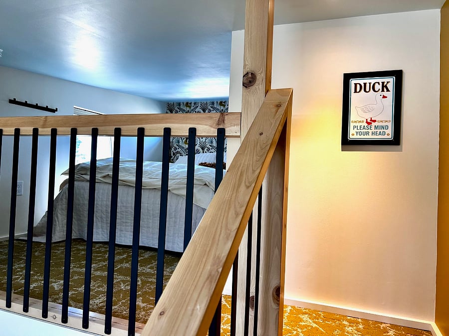 As you ascend the stairs here is the loft view.