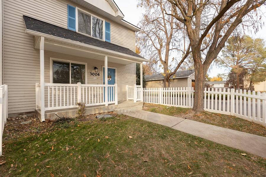Fenced in front yard