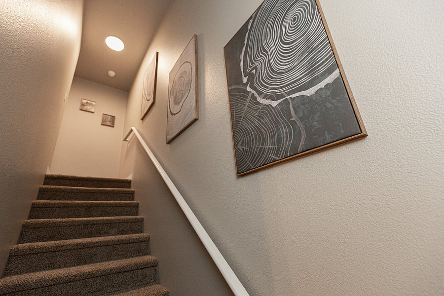 Staircase upto the 3 bedrooms and 2 bathrooms