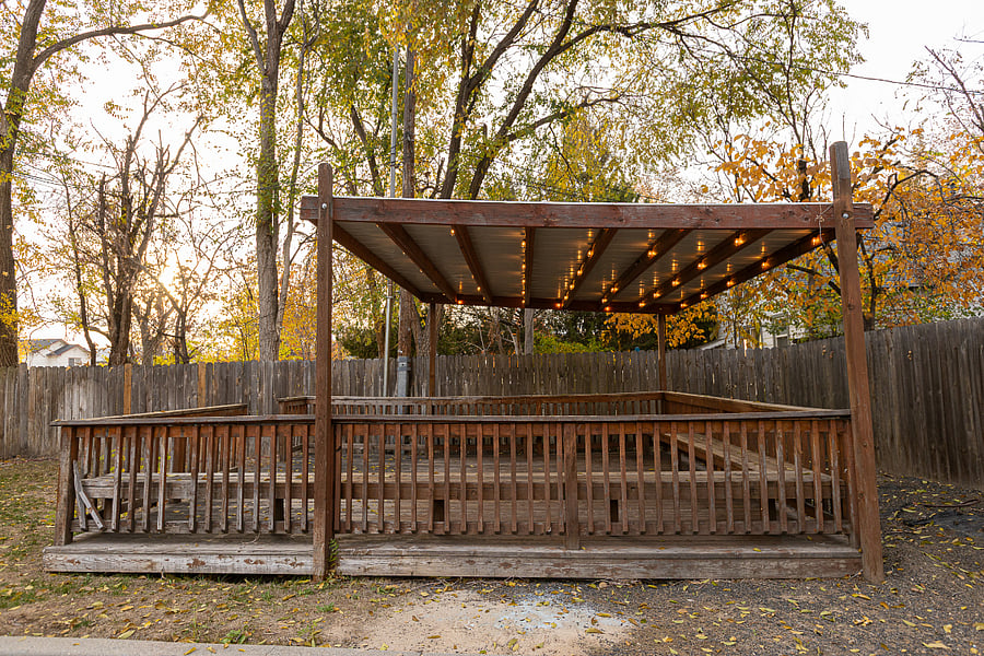 Beautiful pergola out back