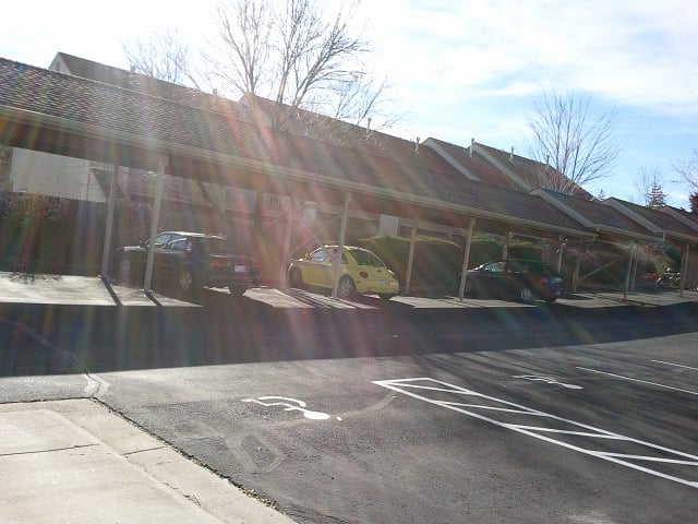 Convenient covered carport parking located near the unit