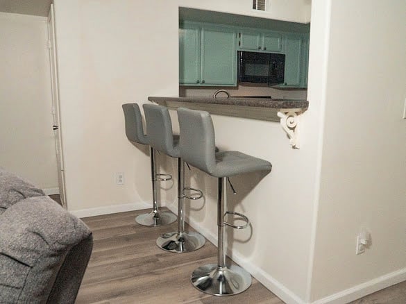 Barstools at kitchen bar