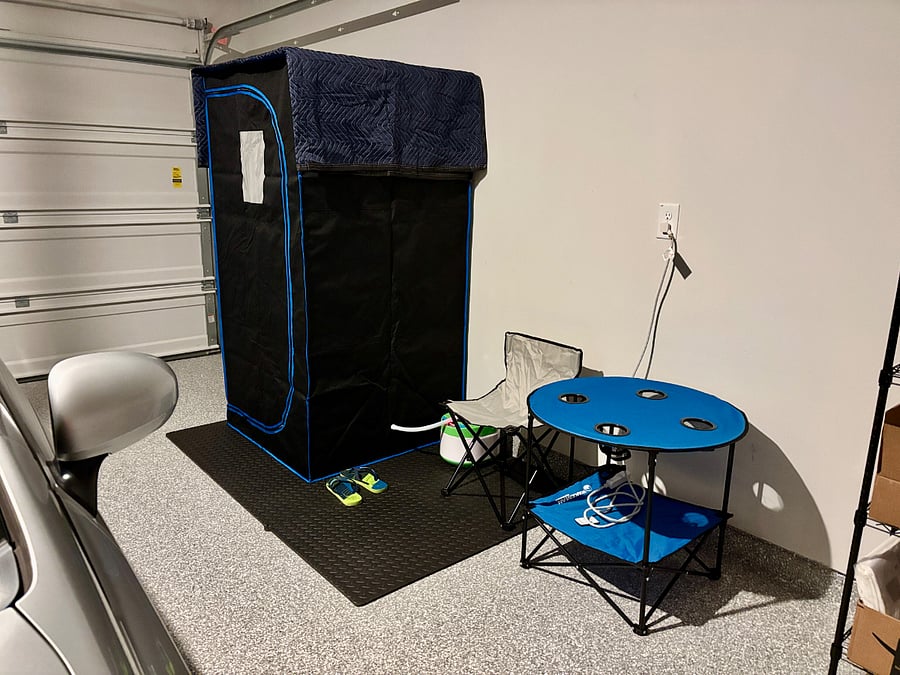 Indoor sauna available for use.