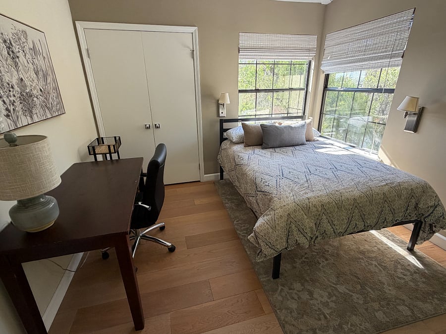 Office with a full-size bed as an option