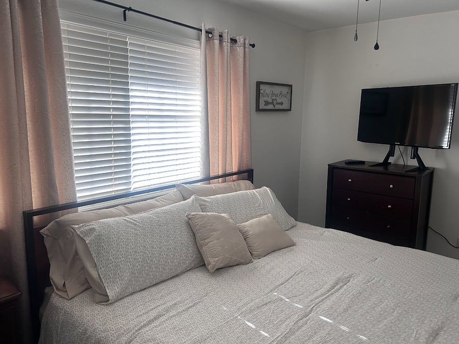 42" Smart TV in master bedroom