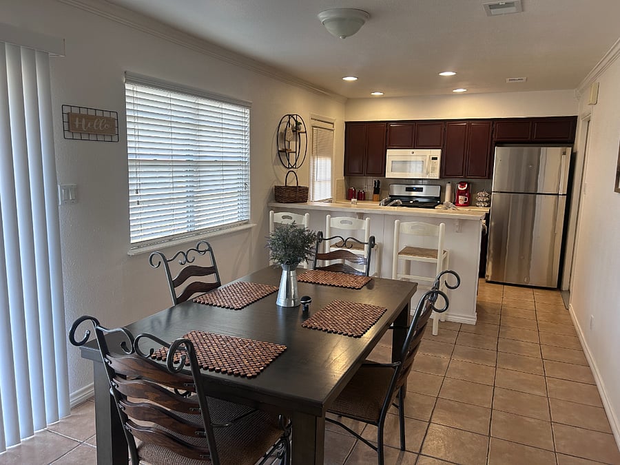 Dining and kitchen open concept