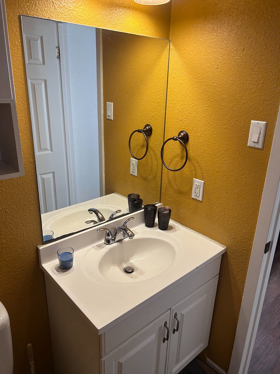 Half bathroom in master bedroom