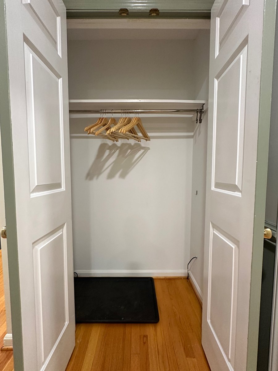 Hall coat closet.