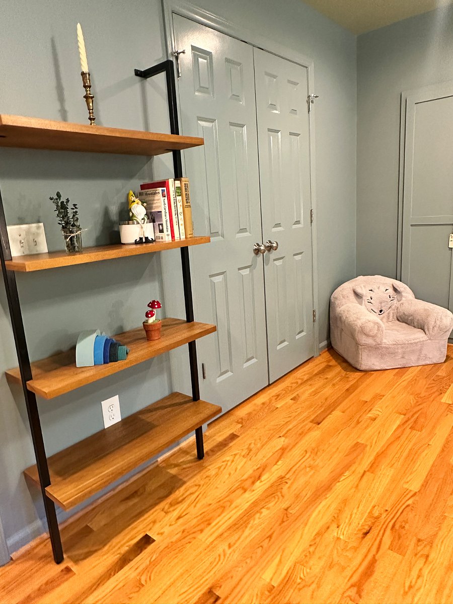 The Blue Room - Located on the second floor, this bedroom has a Queen Bed, blackout drapery, & all the cozy amenities.