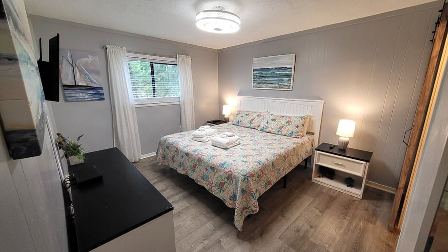 Master bedroom King size bed