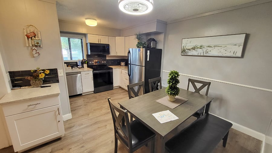 Dining and kitchen view