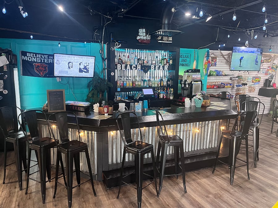 Beach Bear indoor bar 
