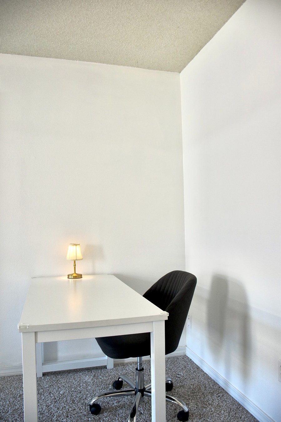 Designated workspace in master bedroom