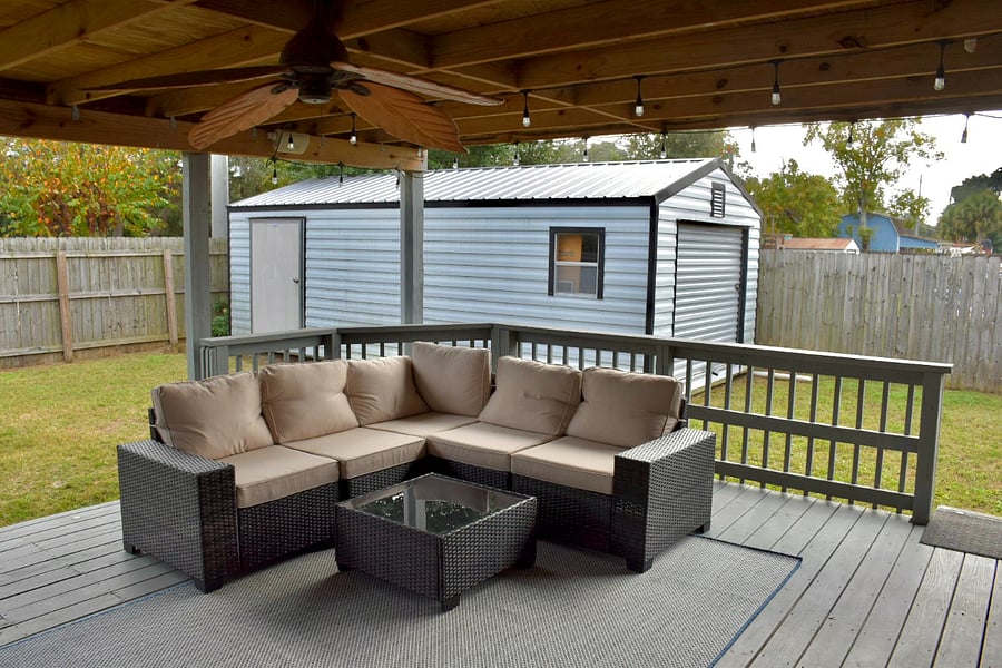 Outdoor lounge area