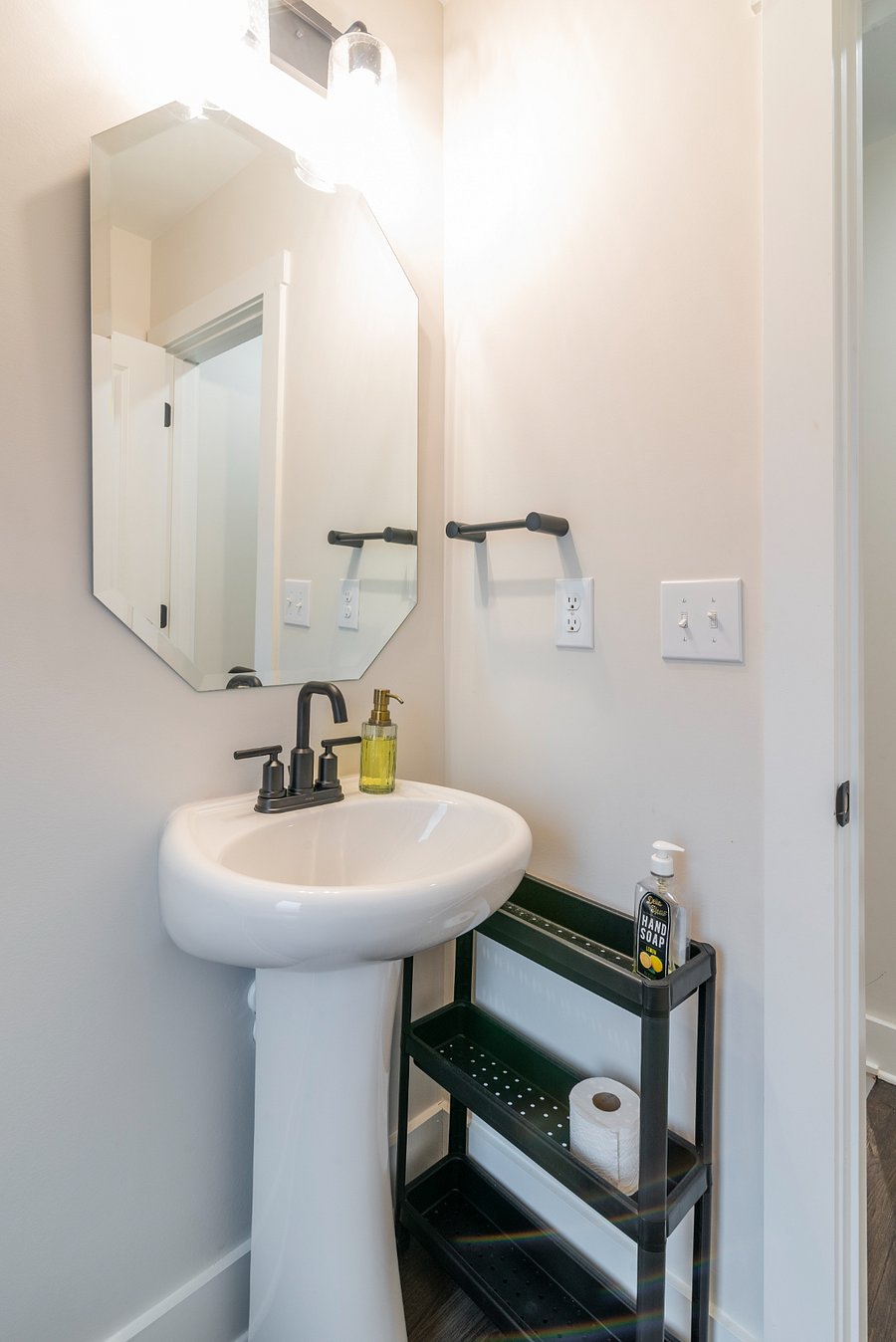 Half Bath off the entryway and living room