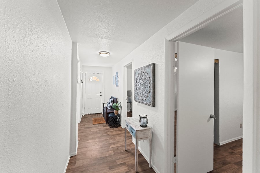 Mud room entry from backyard/garage 