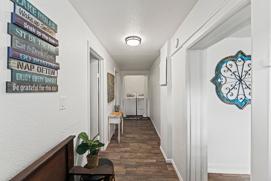 Laundry room and additional bedrooms 