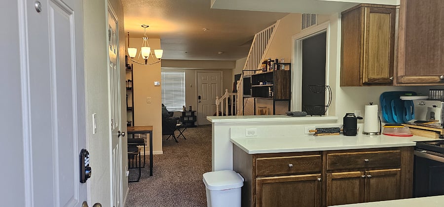 Kitchen - view to front door