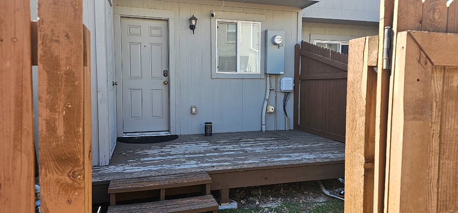 Small backyard area